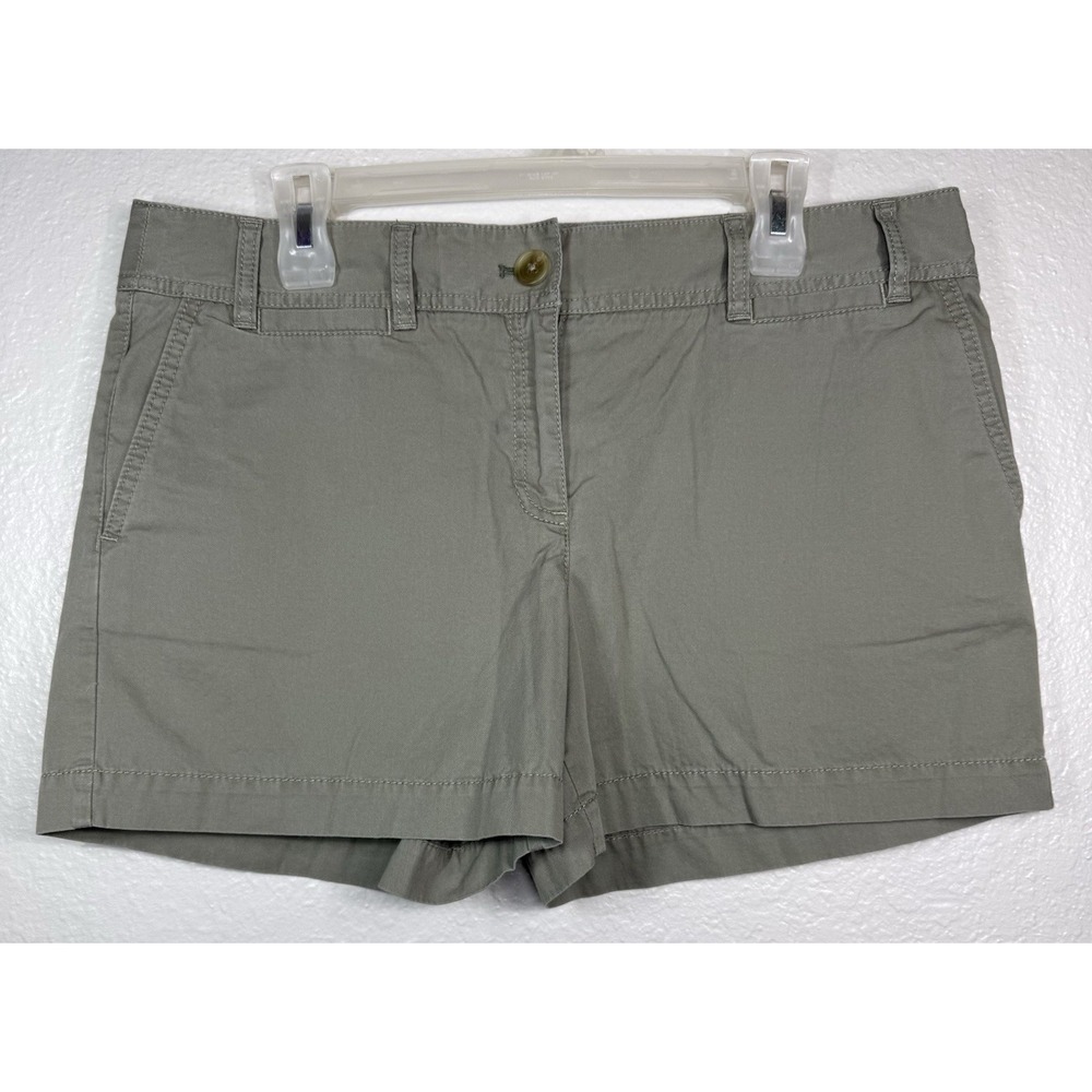 LOFT Women's Chino Shorts Size 12 Sage Green Olive 100% Cotton